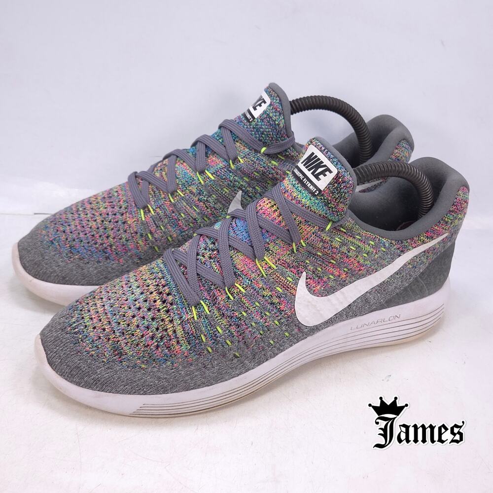 Nike Lunarepic Flyknit 2 Athletic Runnning Shoe Womens Size 8.5 863780-003 Multi